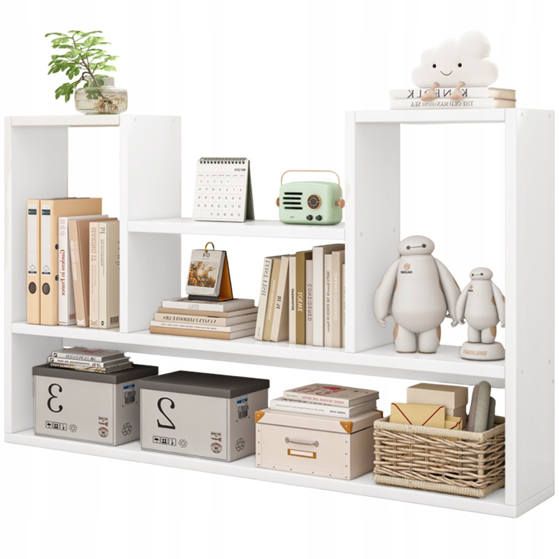 Bílá Police Nástěnná Police Moderní Loft Na Knihy Otevřený Obývací Pokoj 100 CM