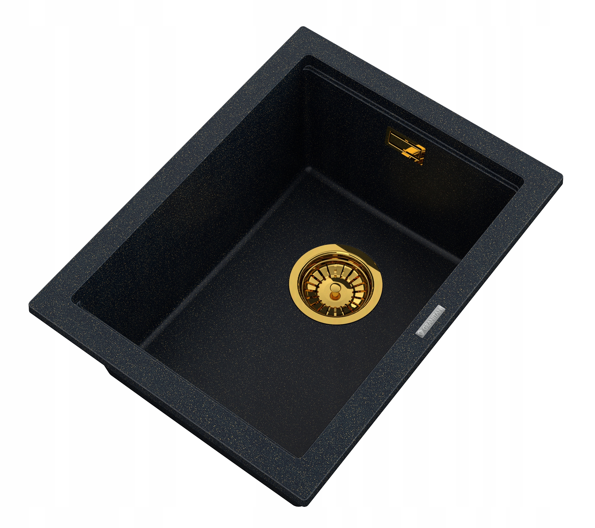 Granitový Závěsný Dřez Na Desku, Zlaté Částečky, Obdélník, TUGA38