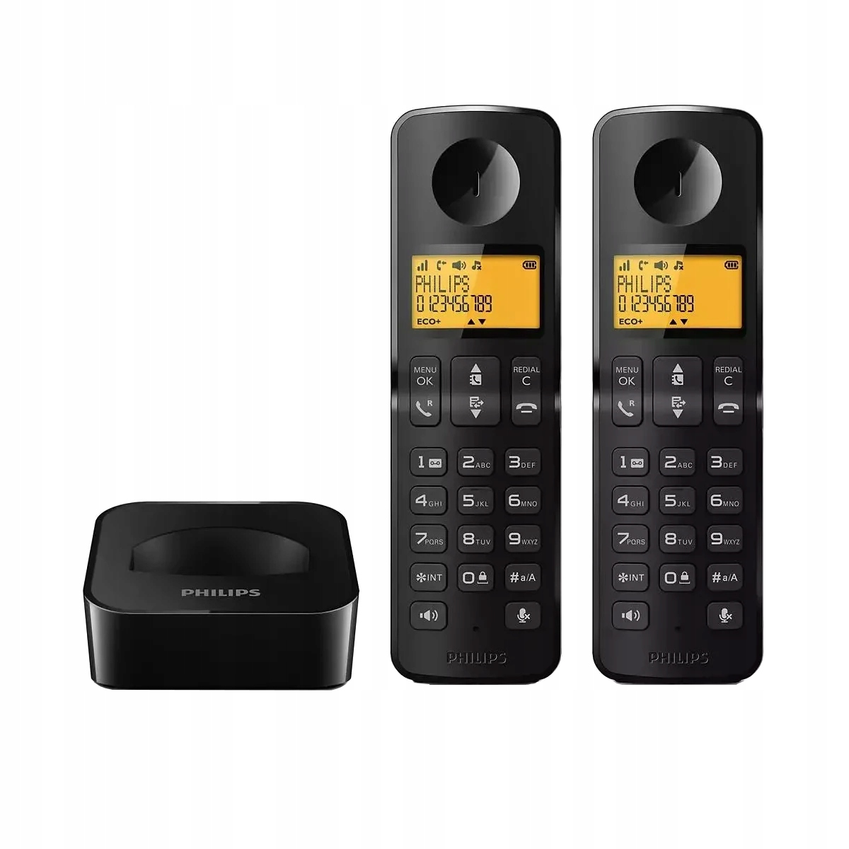 Telefon Stacjonarny Bezprzewodowy Philips D2602B dla Seniora Głośnomówiący