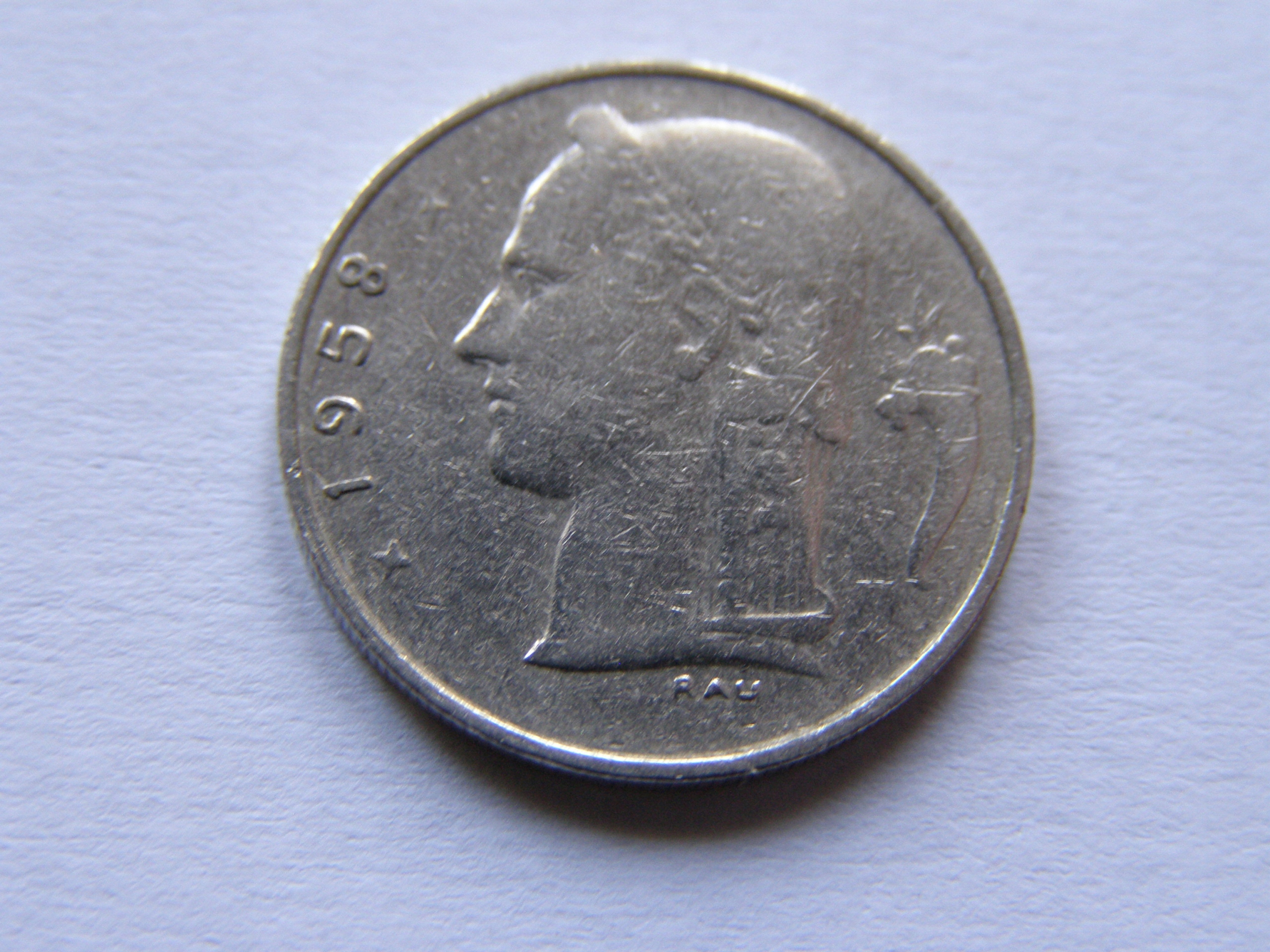 BELGIA 1 FRANC 1958 ROK BELGIE !!!!!!!!!!!!!! 0275