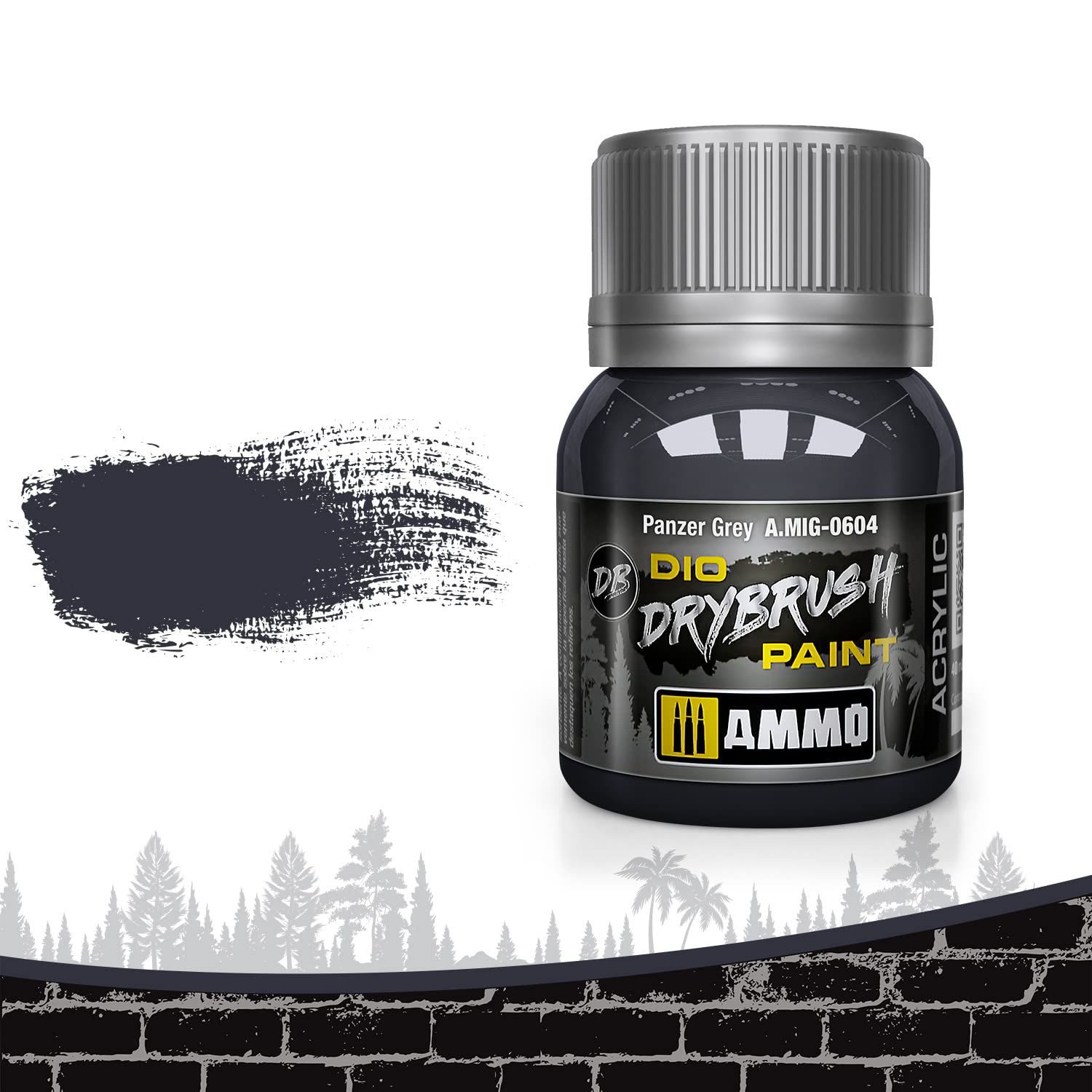 Ammo Mig Jiminez Drybrush Panzer Grey 40 ML Jar (10/20) *