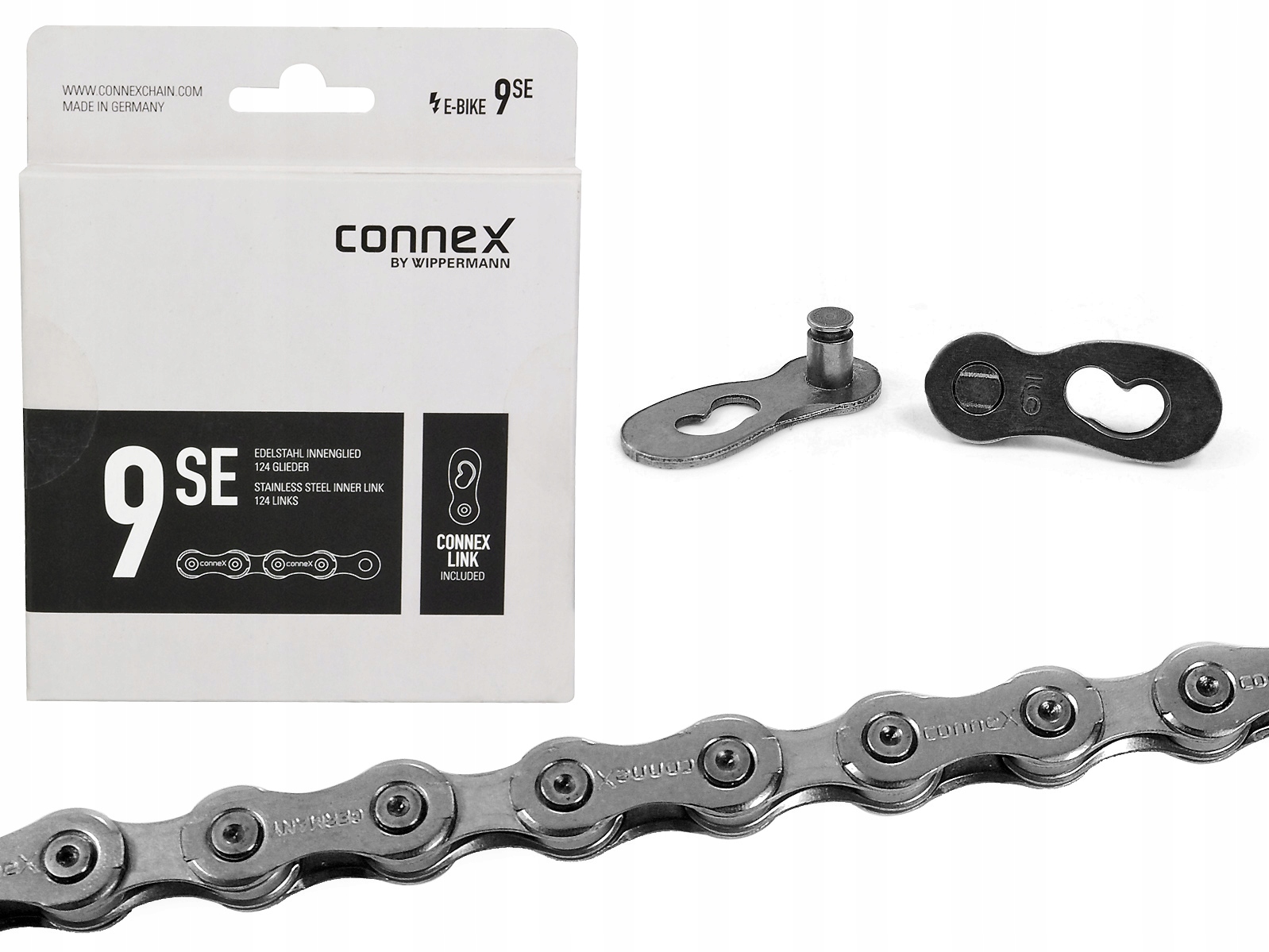 Łańcuch rowerowy Connex 9SE 9 rz 124 ogniwa E-bike