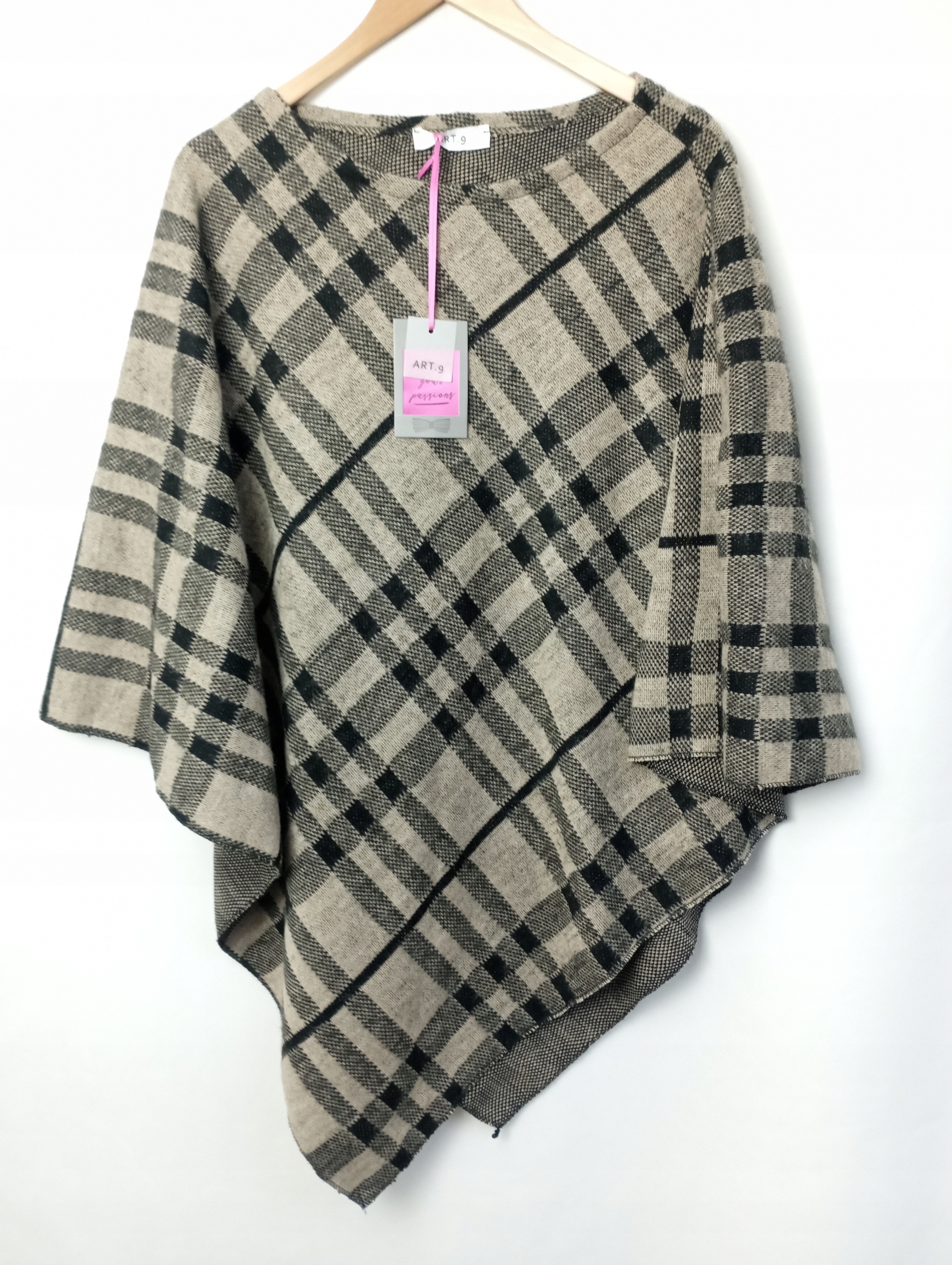 ATS ponczo ART.9 akryl kratka one size