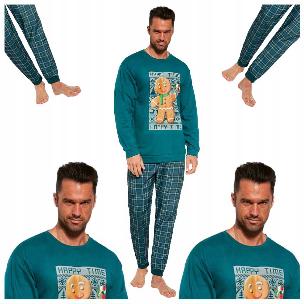 Cornette Pánské bavlněné pyžamo s dlouhým rukávem, velikost 2XL