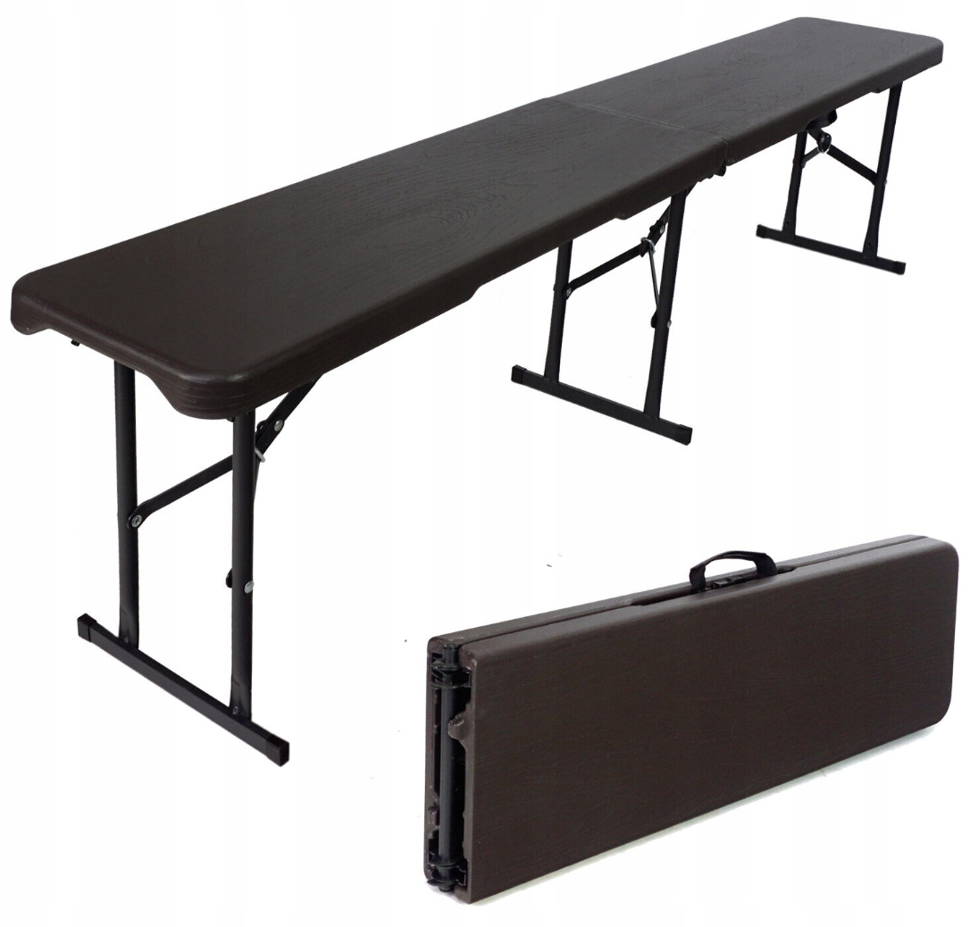 ŁAWKA SKŁADANA CATERINGOWA BANKIETOWA WALIZKA 180C Kolor brązowy