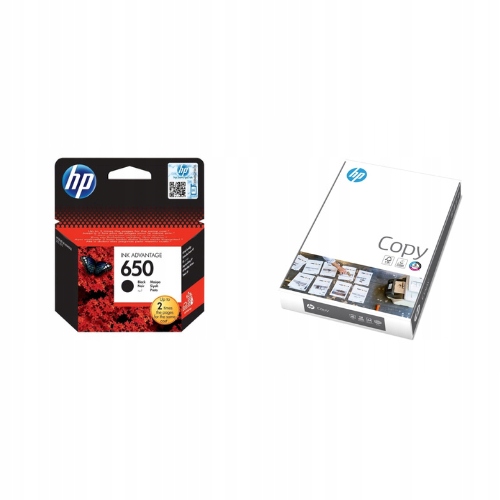 Tusz Hp 650 Czarny CZ101AE Papier ksero Hp Copy