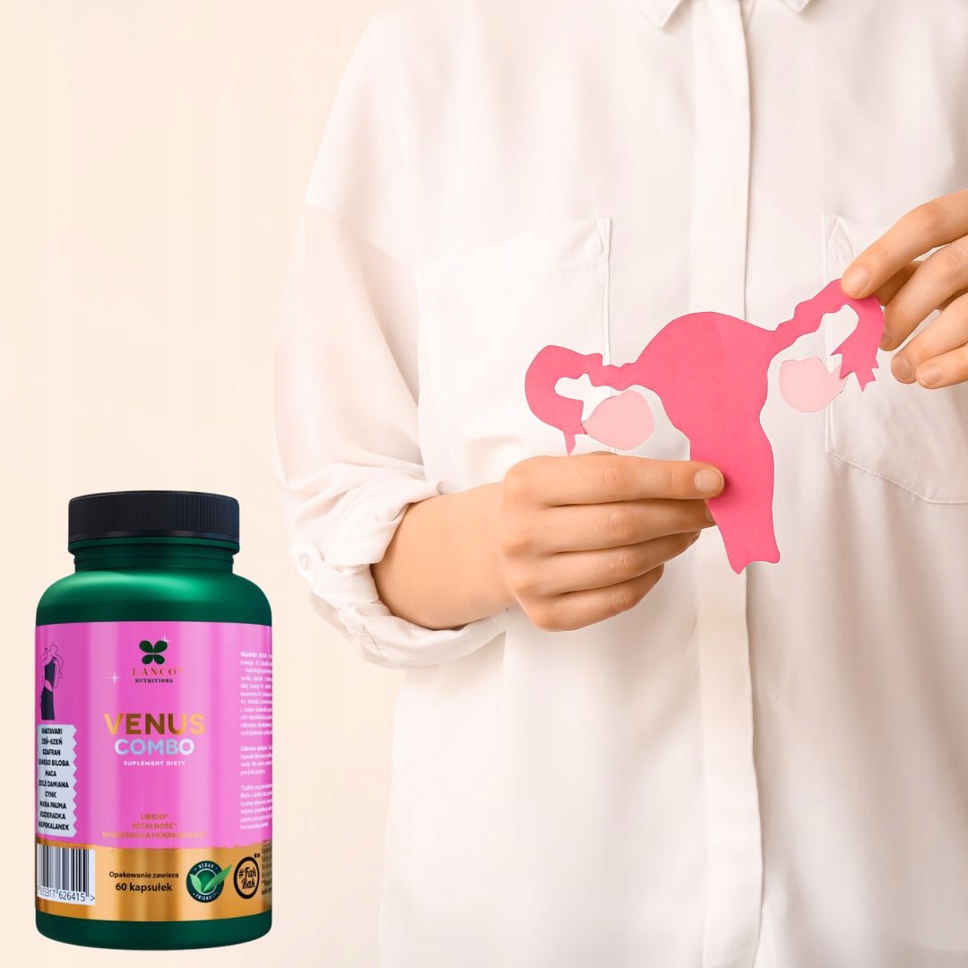 Lanco VENUS COMBO 60kaps wsparcie: KOBIECE LIBIDO PMS RÓWNOWAGA HORMONALNA Marka Lanco Nutritions