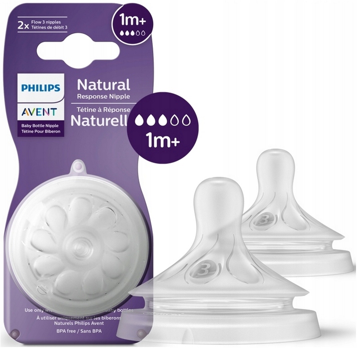 

Avent Natural Response Smoczek Do Butelki 2szt 1m+