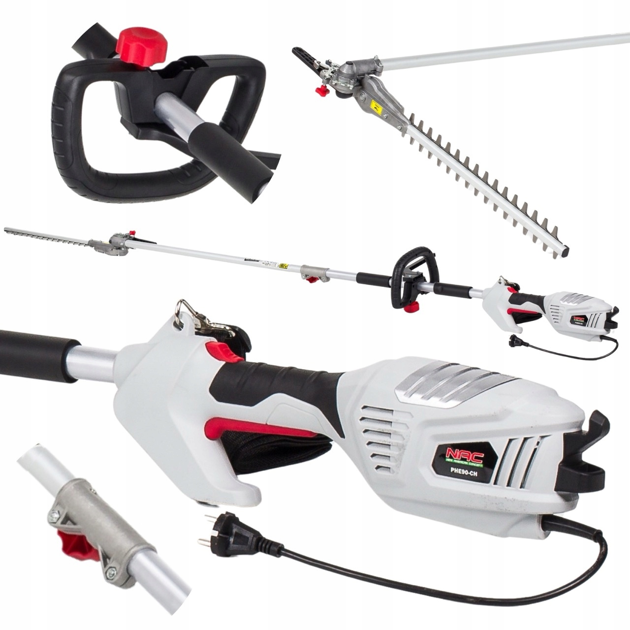 Nożyce Do Żywopłotu Na Wysięgniku Nac PHE90-CH 900W 41CM Zasięg 180CM 230V