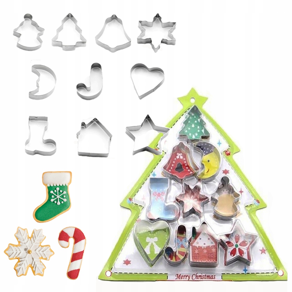 

Foremki wykrawacze ciast ciastek świąteczne 10szt.