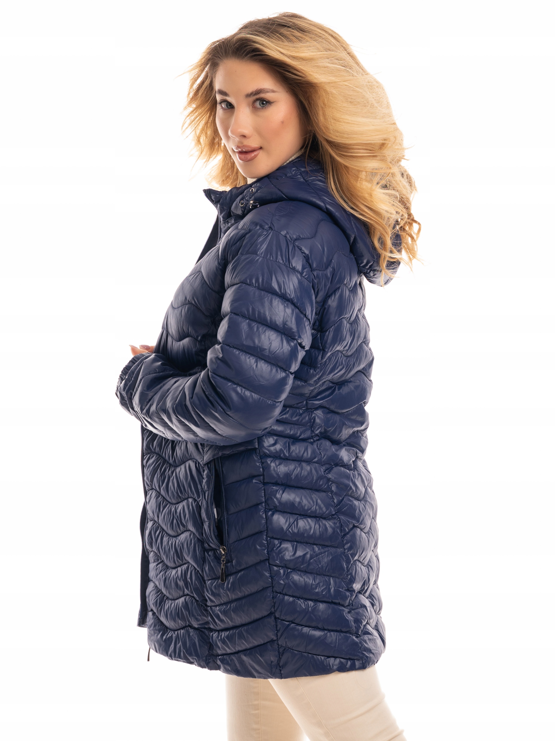 Piękna Modna Przejściowa KURTKA Damska Dużo Rozmiarów 252 Rodzaj pikowana