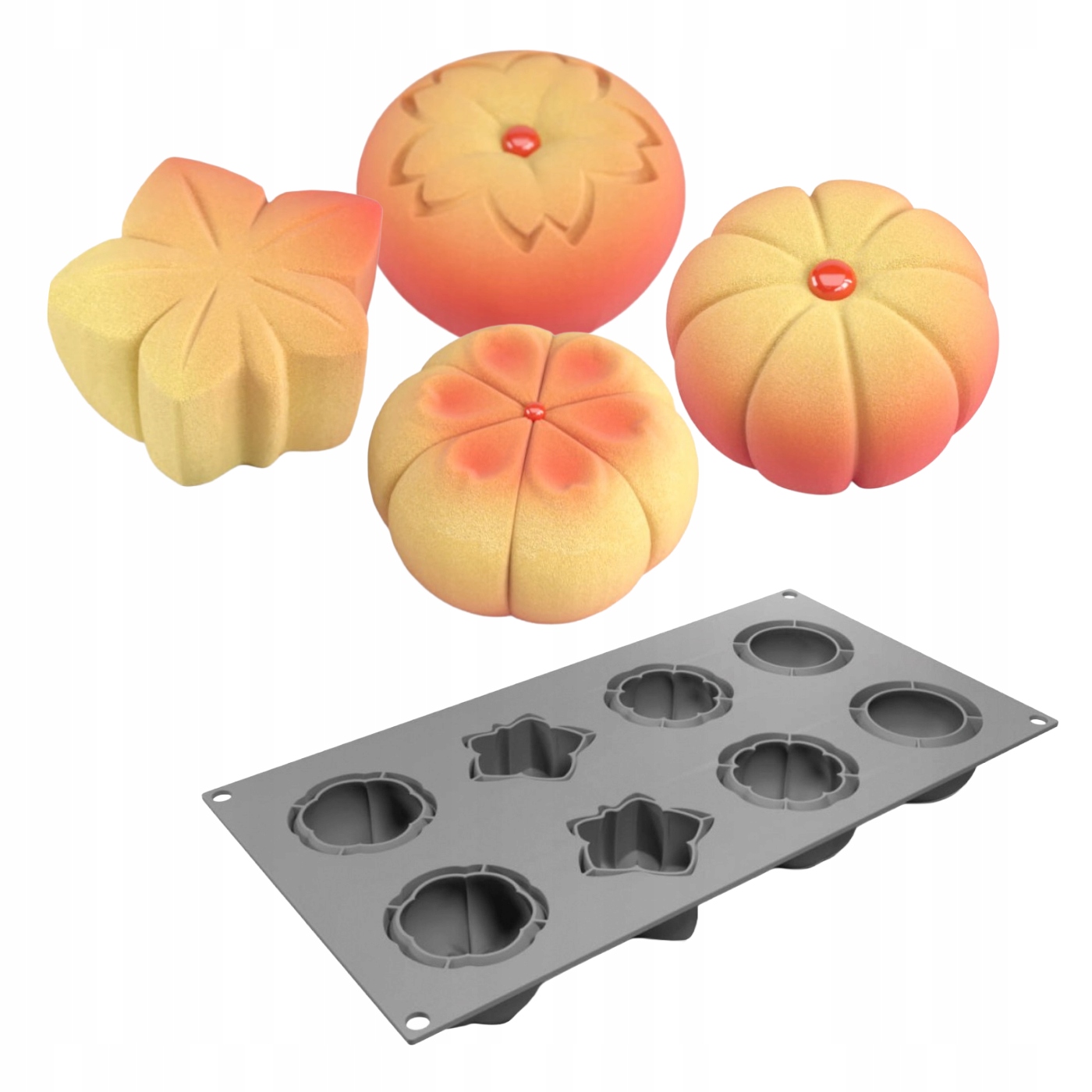 Levně Silikonová forma na monoporce, šumivé dortíky Wagashi Dinara Kasko