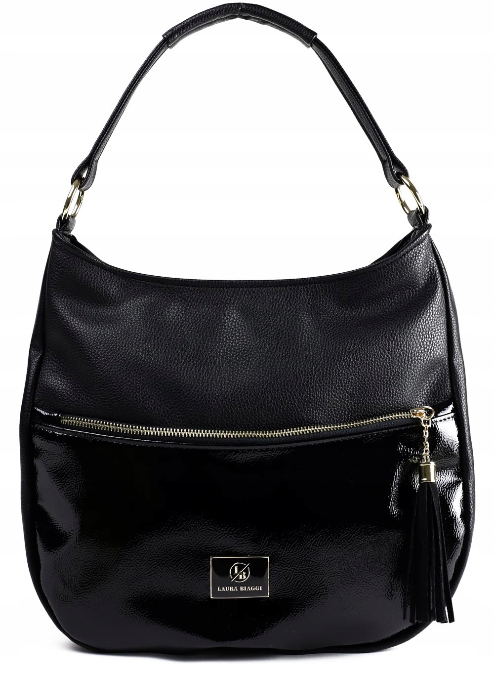 

Torebka Laura Biaggi Worek Na Ramię Czarny Logo