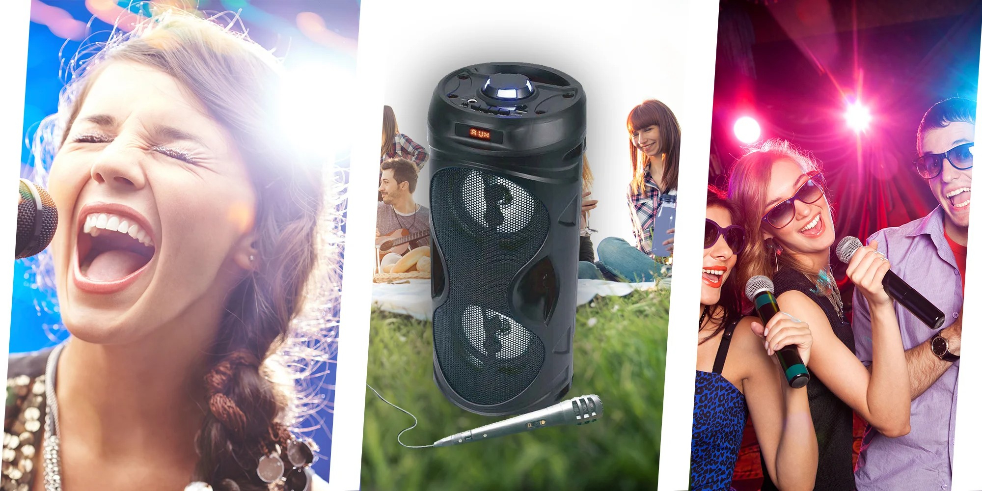 GŁOŚNIK BLUETOOTH PRZENOŚNY MIKROFON RADIO MANTA Moc 15 W