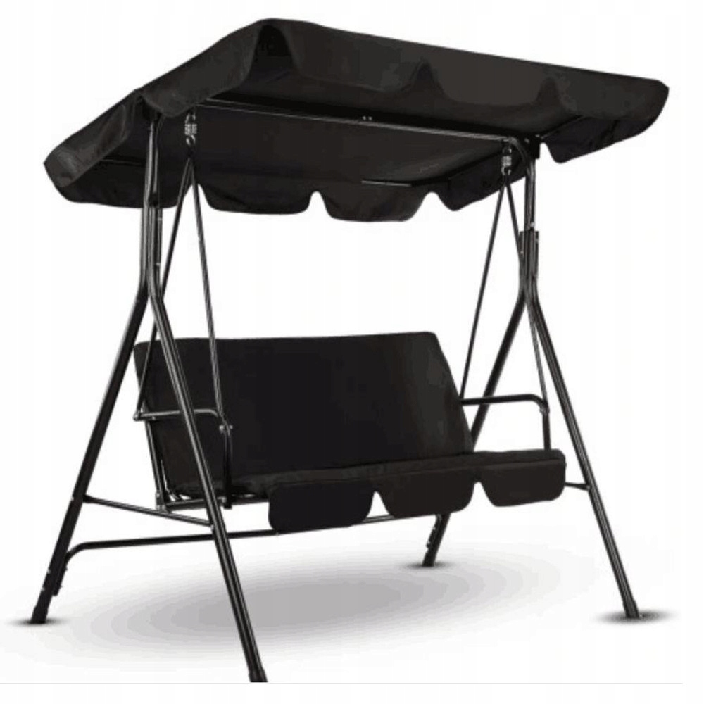 Huśtawka Ogrodowa 3-OSOBOWA Wolnostojąca Ławka Bujana Materac
