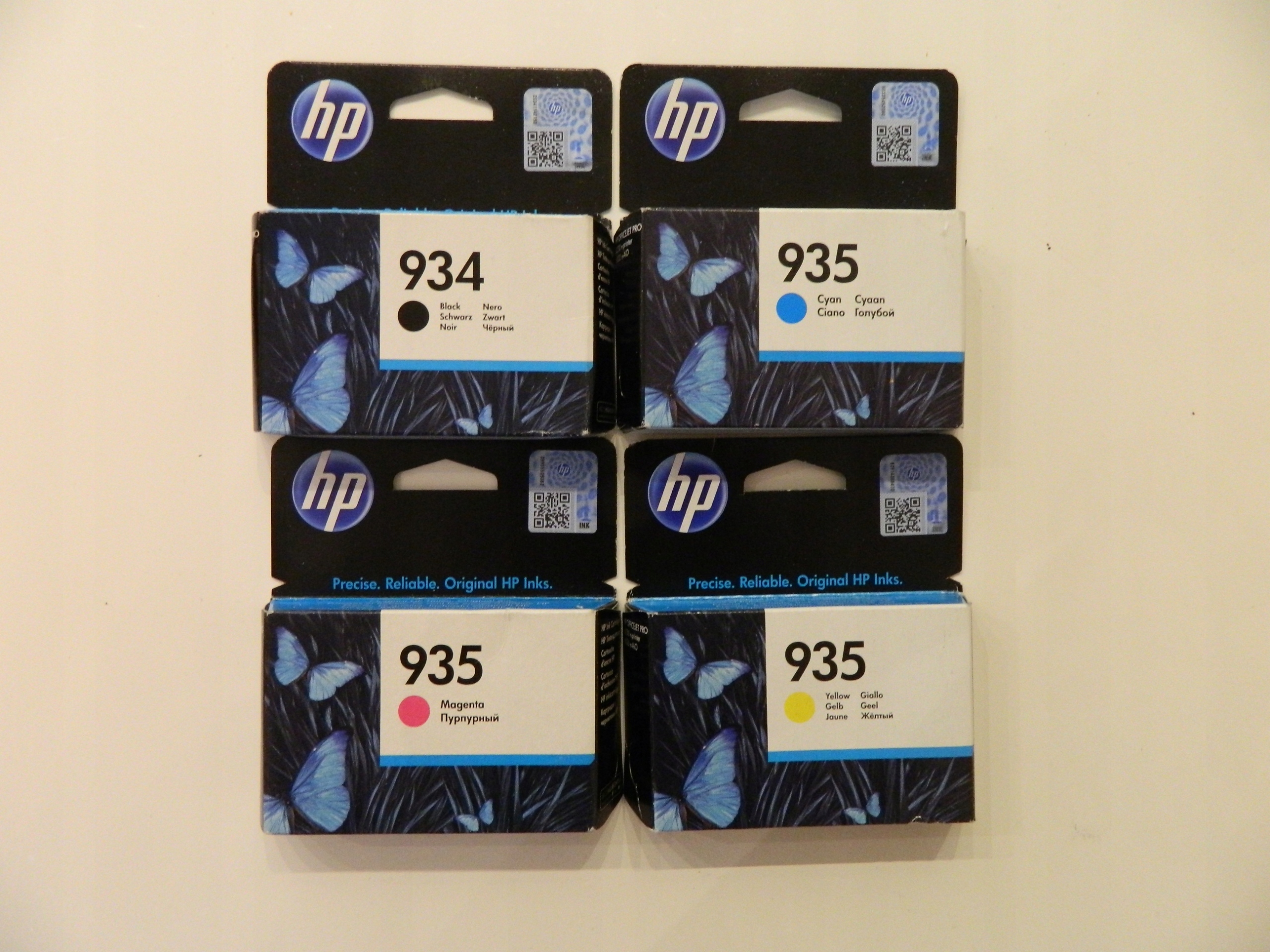 Originálne Atramenty Hp 934 Black 935 Cmy 4ks Komplet