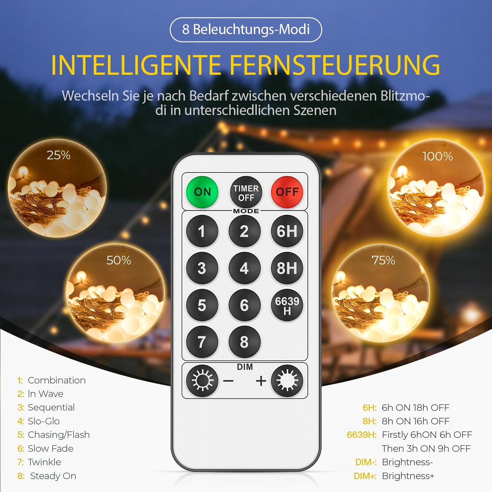 BRAND LAMPKI LED 27M 200 LED DO WNĘTRZ I NA ZEWNĄTRZ OŚWIETLENIE OGRODOWE — miniatura 3