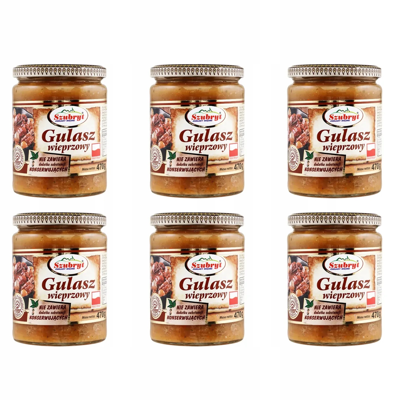 Konzervované potraviny Szubryt – Vepřový guláš 470 g – 6 ks