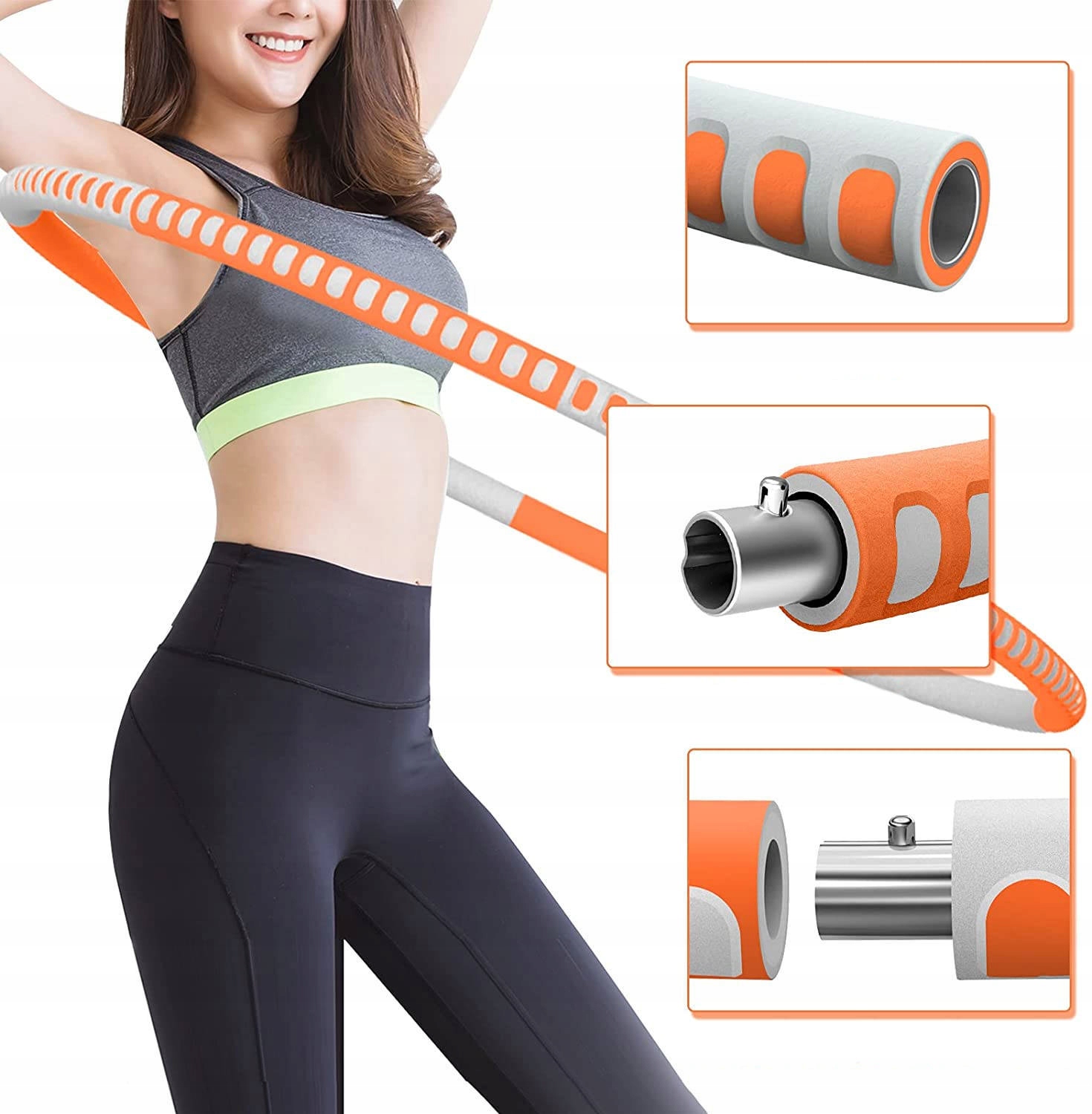 KOŁO HULA HOOP SKŁADANE ODCHUDZAJĄCE + SKAKANKA Model KOŁO FITNESS