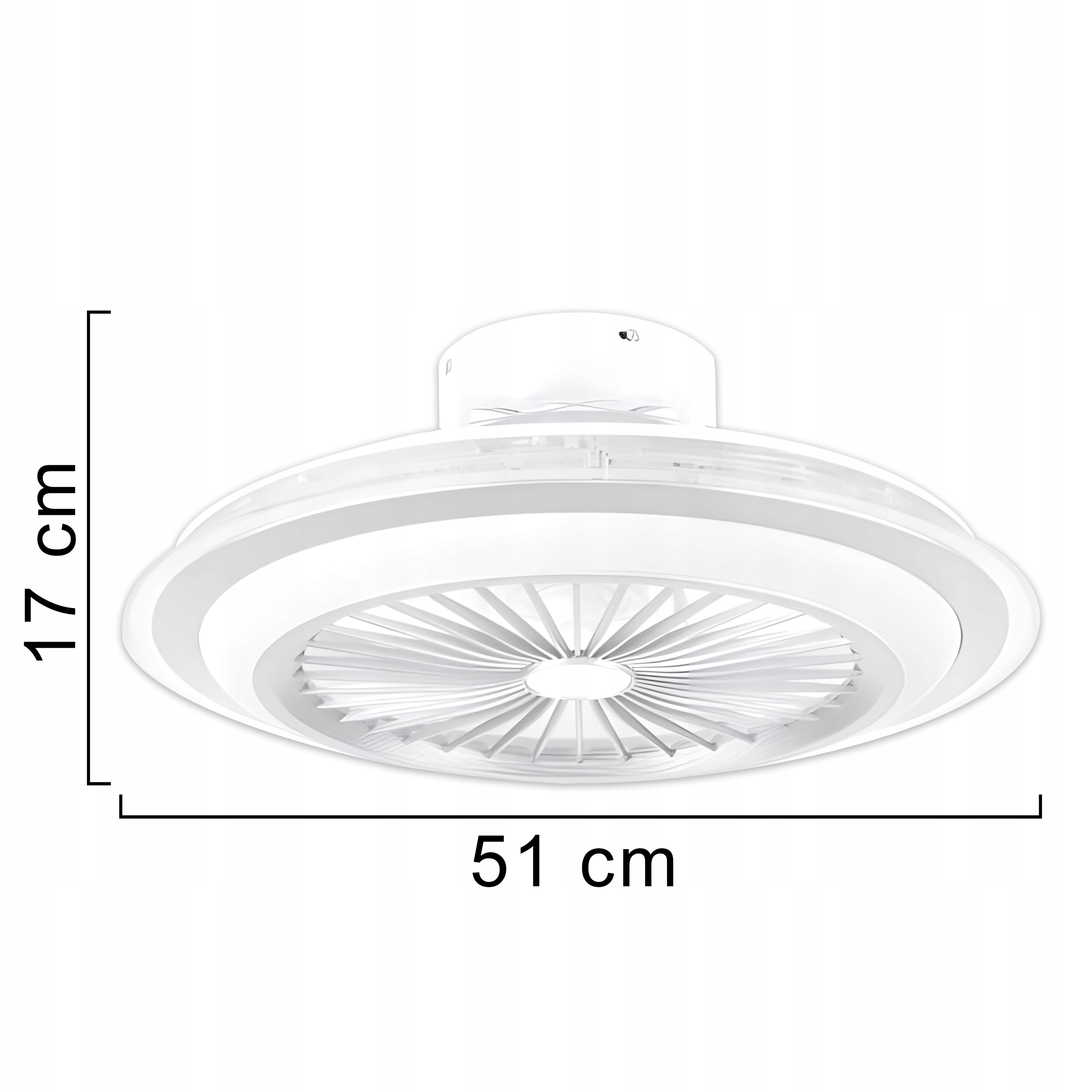 WENTYLATOR SUFITOWY WIATRAK PLAFON LAMPA LED 51 CM DUŻY APLIKACJA BLUETOOTH Marka Renew Force
