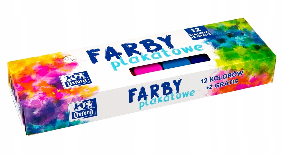 

Farby plakatowe Oxford (12+2 kolorów)