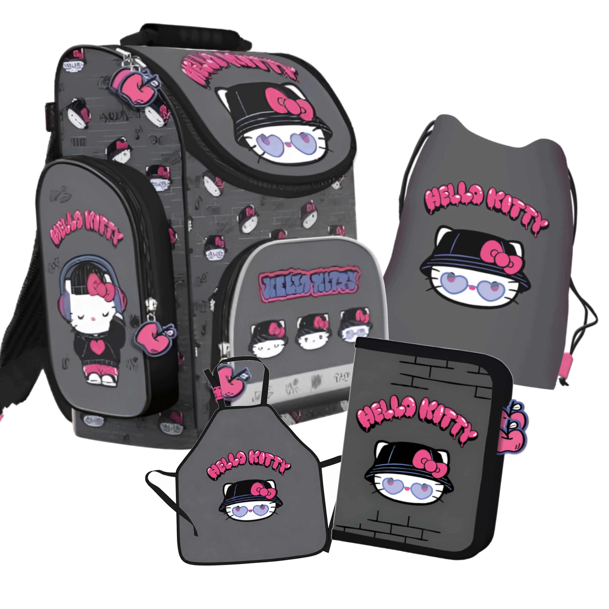 Zestaw 4 Części Hello Kitty Z Tornistrem