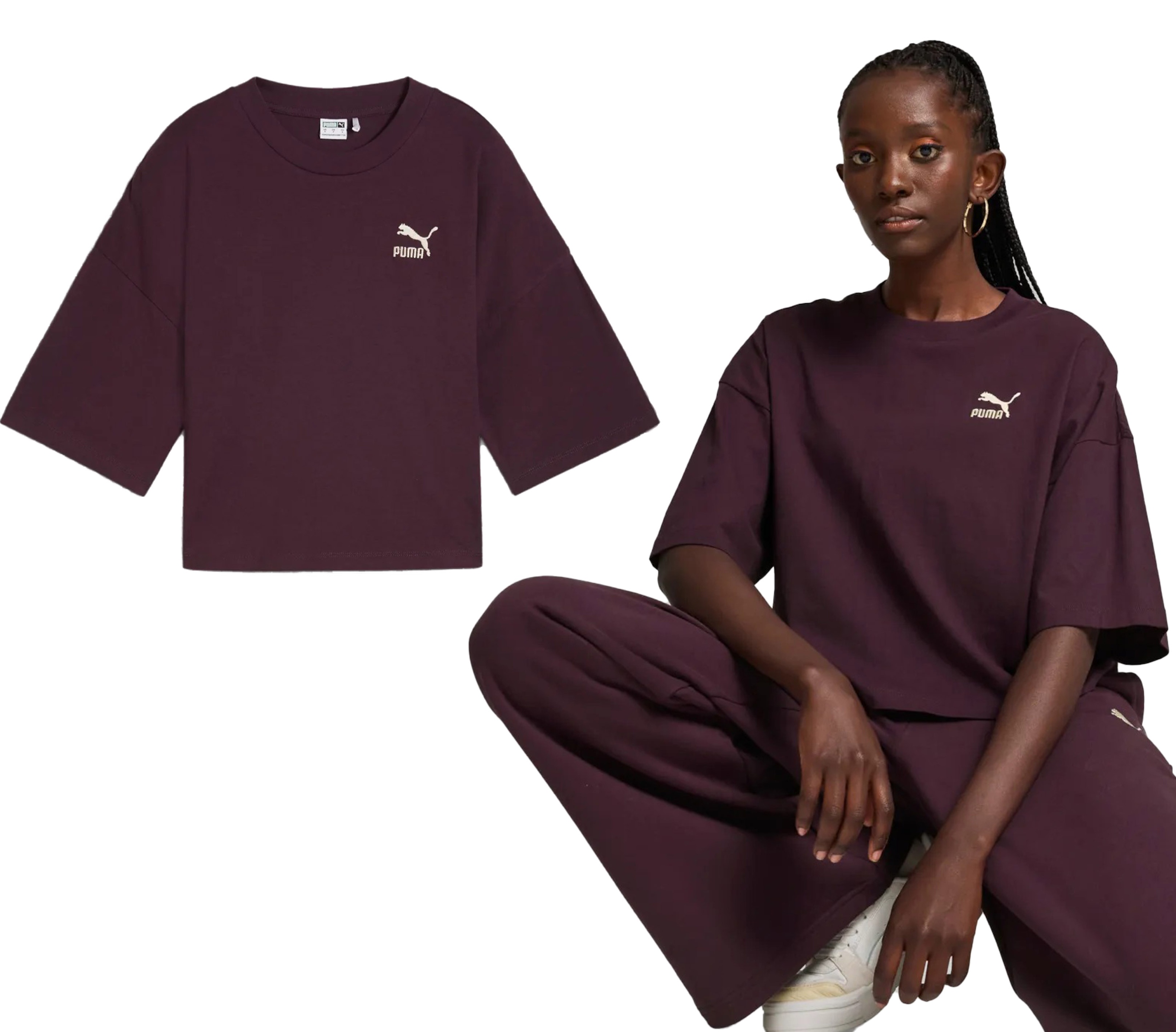 Tričko z bavlny Puma 624226 44 volné, oversize, velikost M