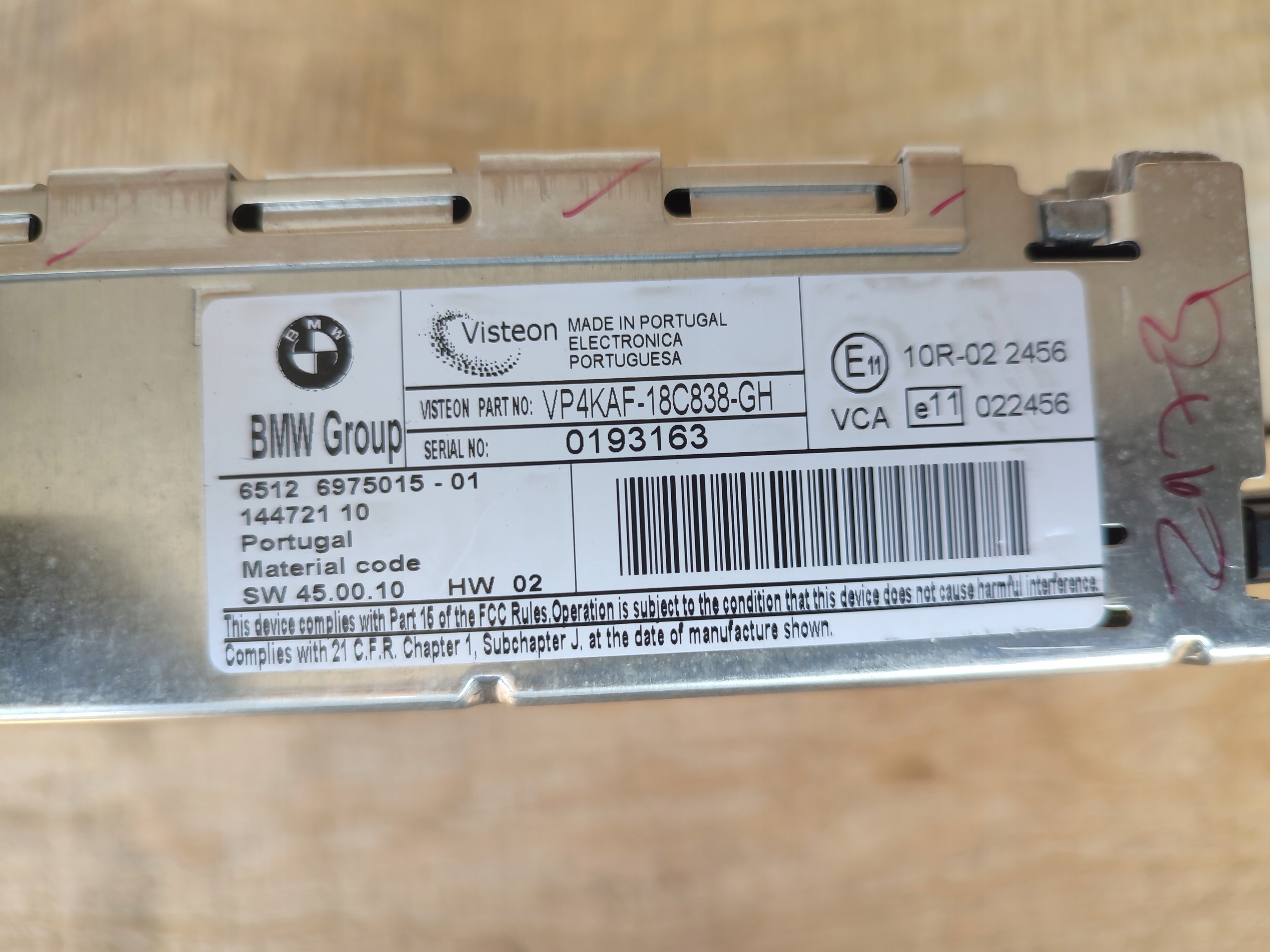 RADIO Radio BUSINESS CD BMW E90 E87 6975015-01
