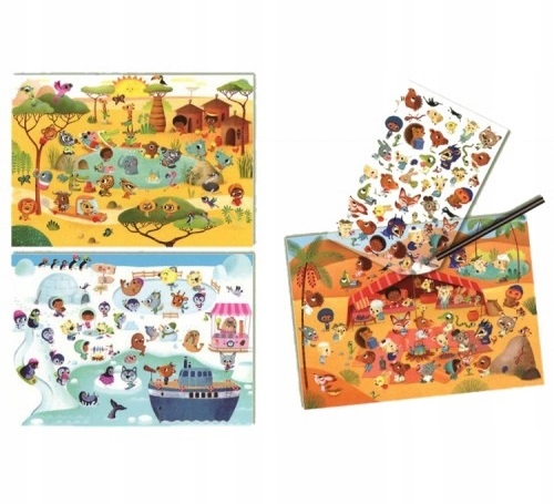 DJECO 09560 ZESTAW KALKOMANII KRAINY Rodzaj prasowanki