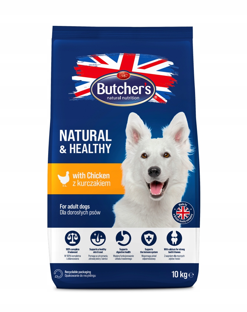 Levně Butcher's Natural&Healthy, suché krmivo pro psy s kuřecím masem, 10 kg