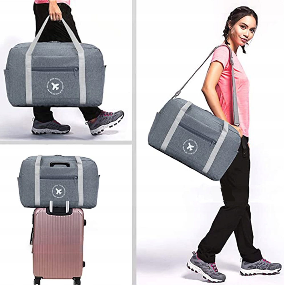 TORBA DO SAMOLOTU RYANAIR BAGAŻ 40x20x25cm SZARY Rodzaj podróżna