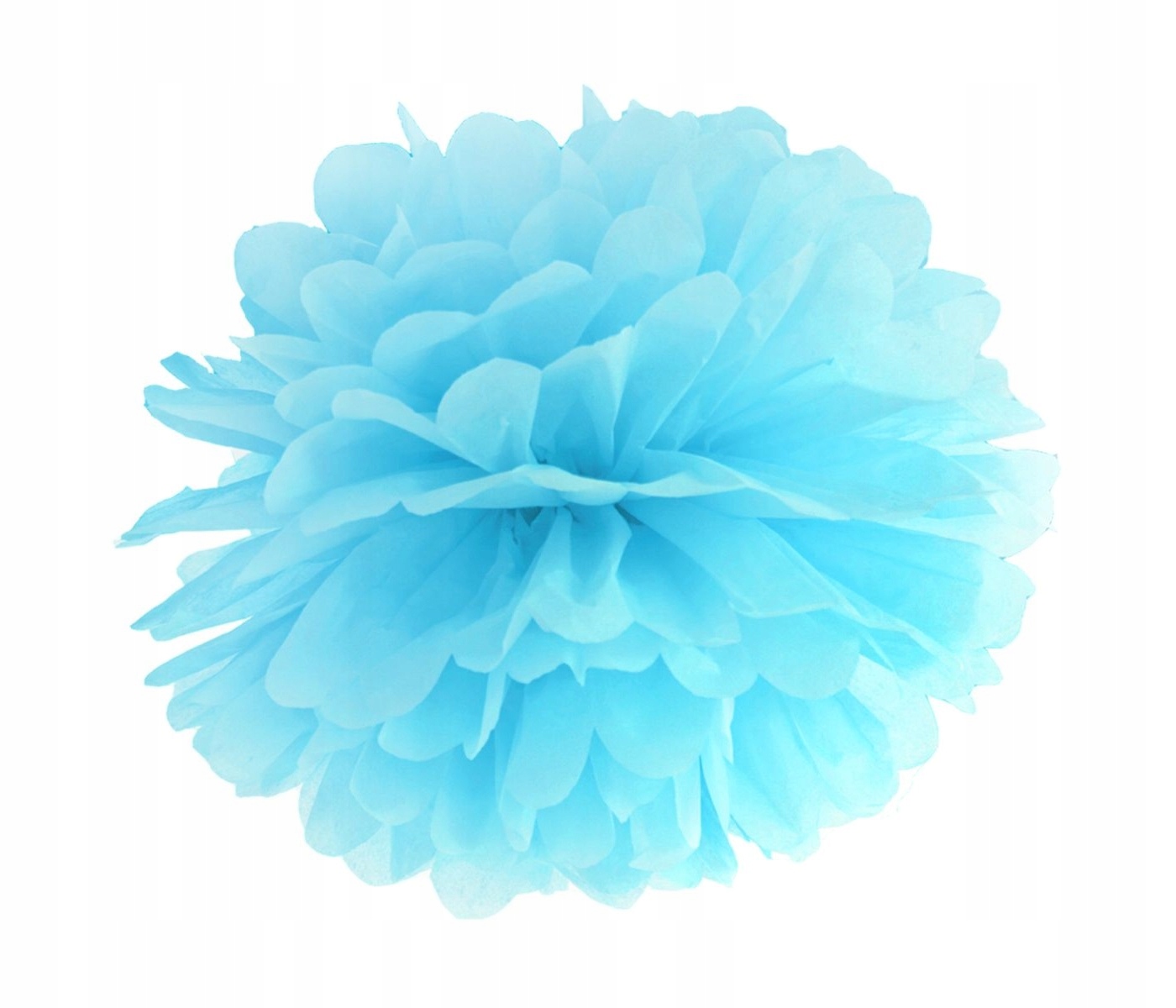 

Pompon Z Bibuły błękitny 25 cm na roczek urodziny