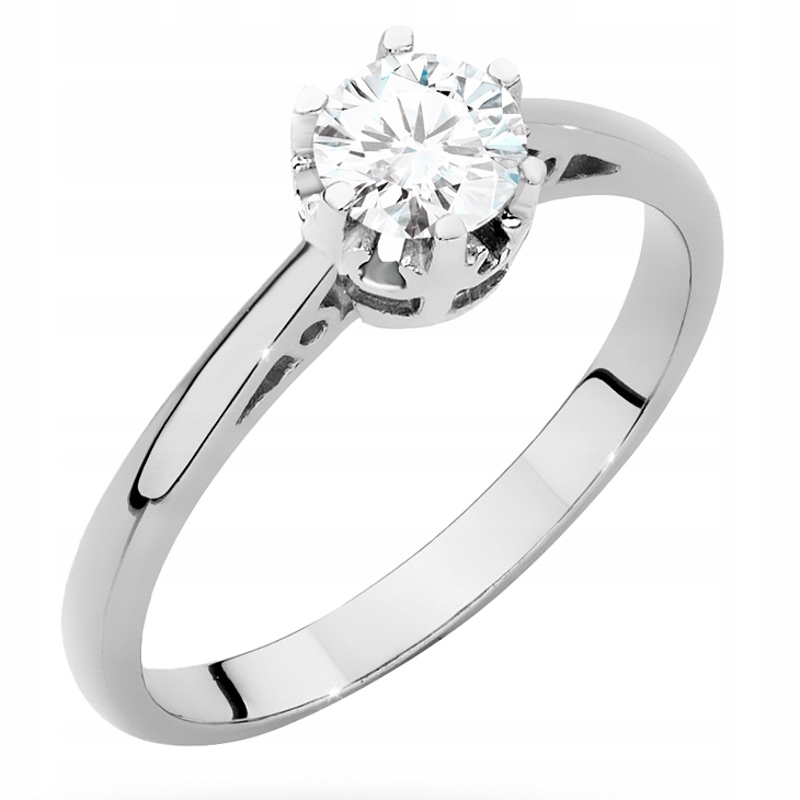 Zlatý Prstýnek pr. 585 s Briliantem 0,50 ct 14k