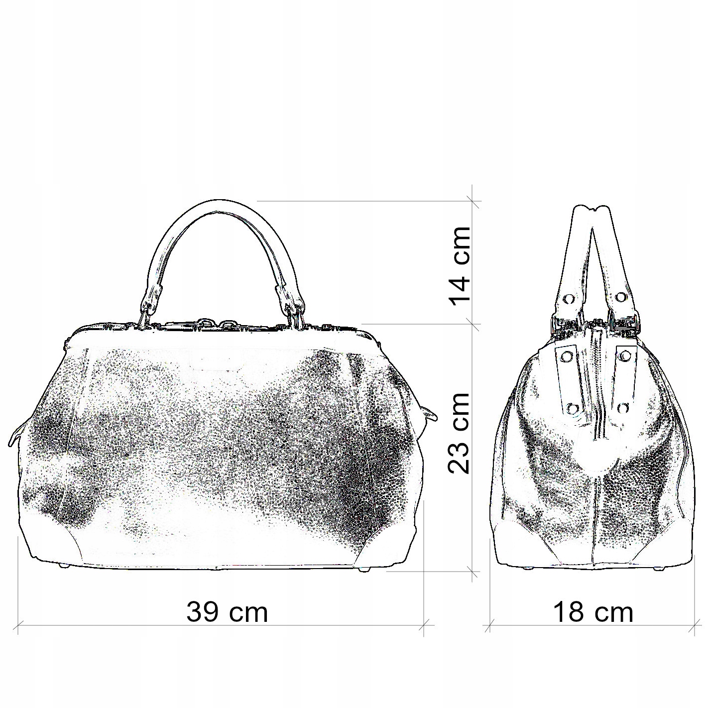 KUFER SKÓRZANY PODRÓŻNY KUFEREK LEKARSKI TORBA Płeć uniseks