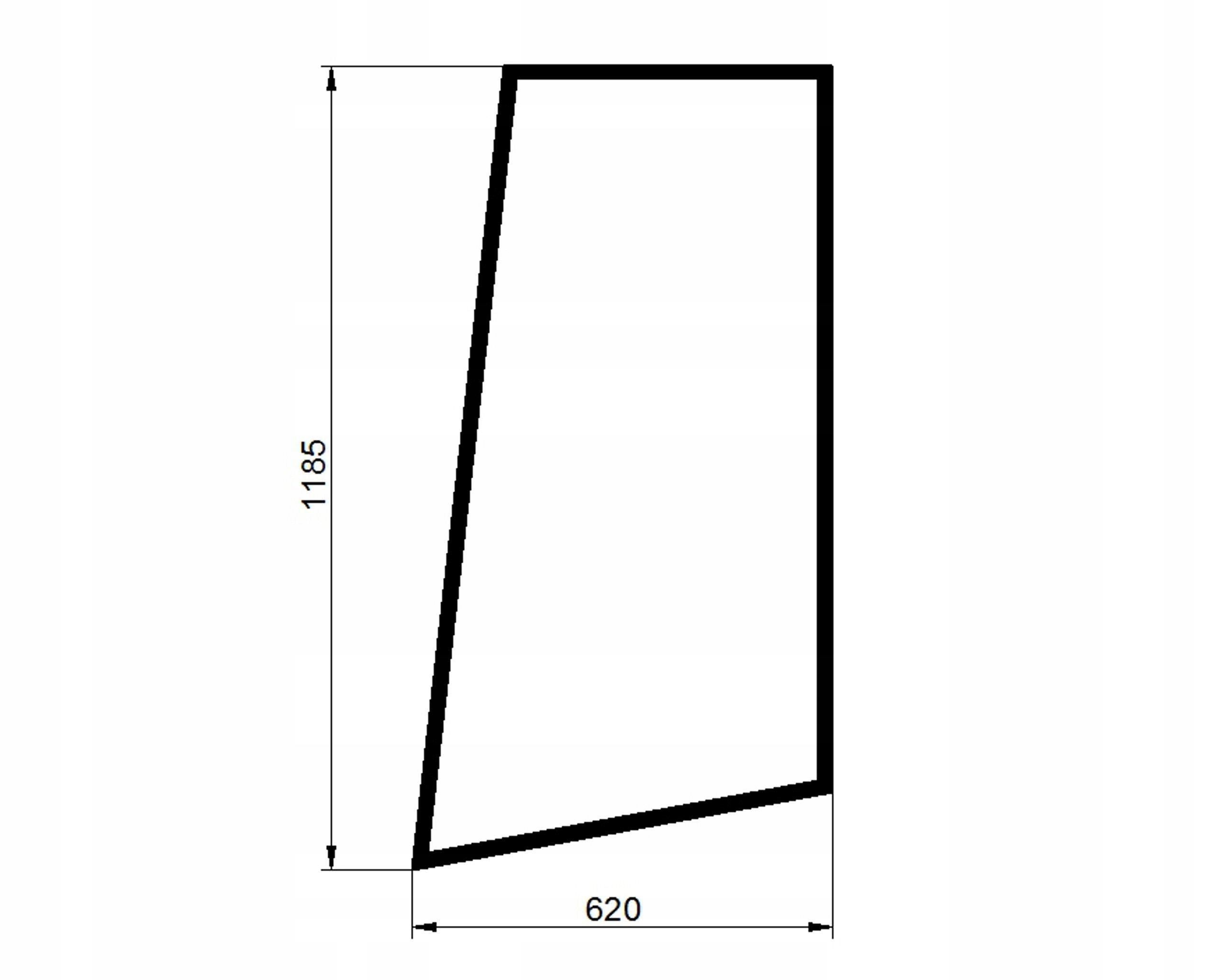 sklo Jcb boční levé 827/30445