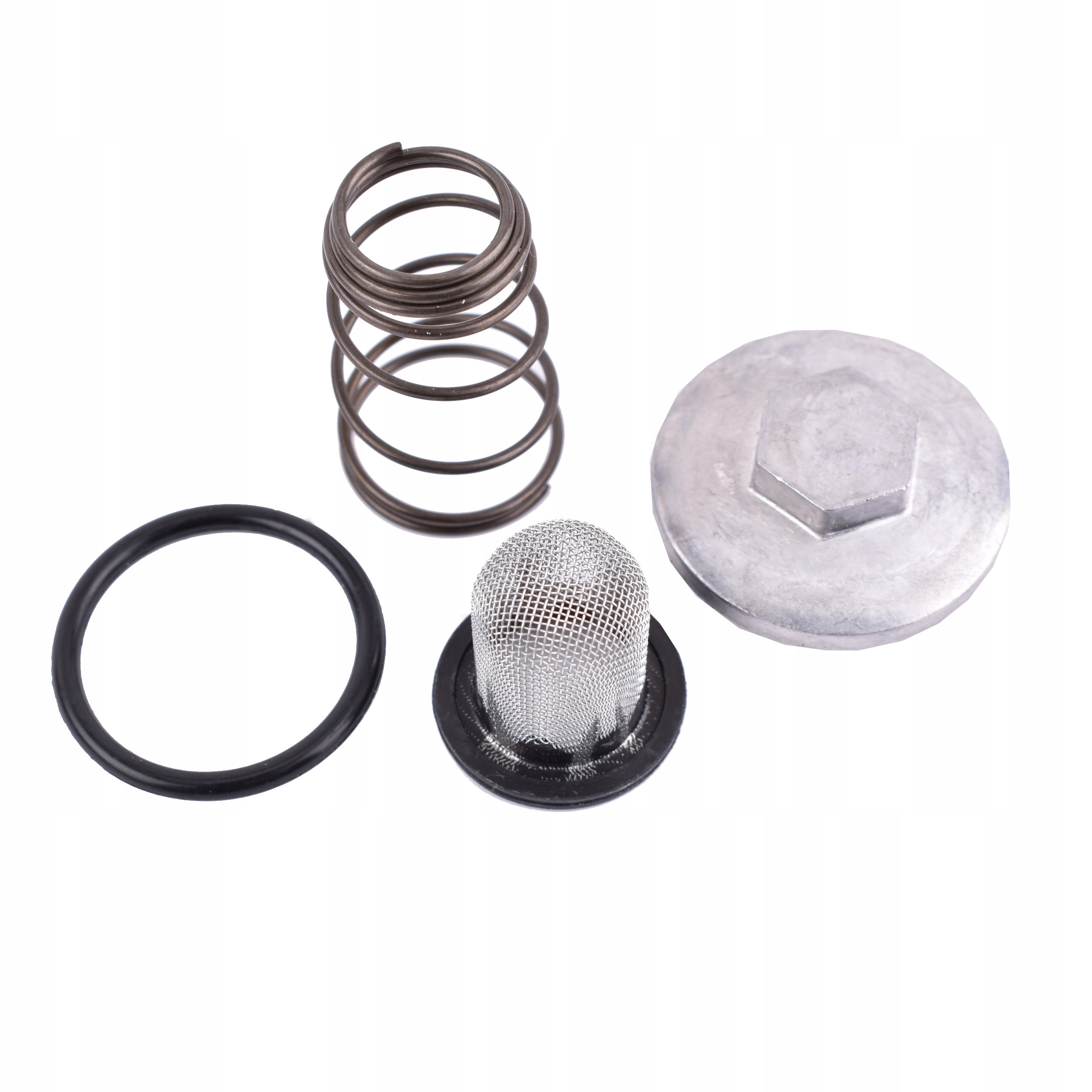 KOREK SPUSTU OLEJU 4T GY6 +SIATKA +SPREZYNA