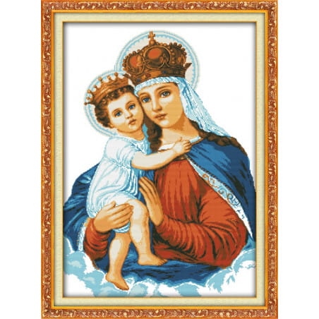 Kanva s potiskem vyšívací sada (kanva,mulina)