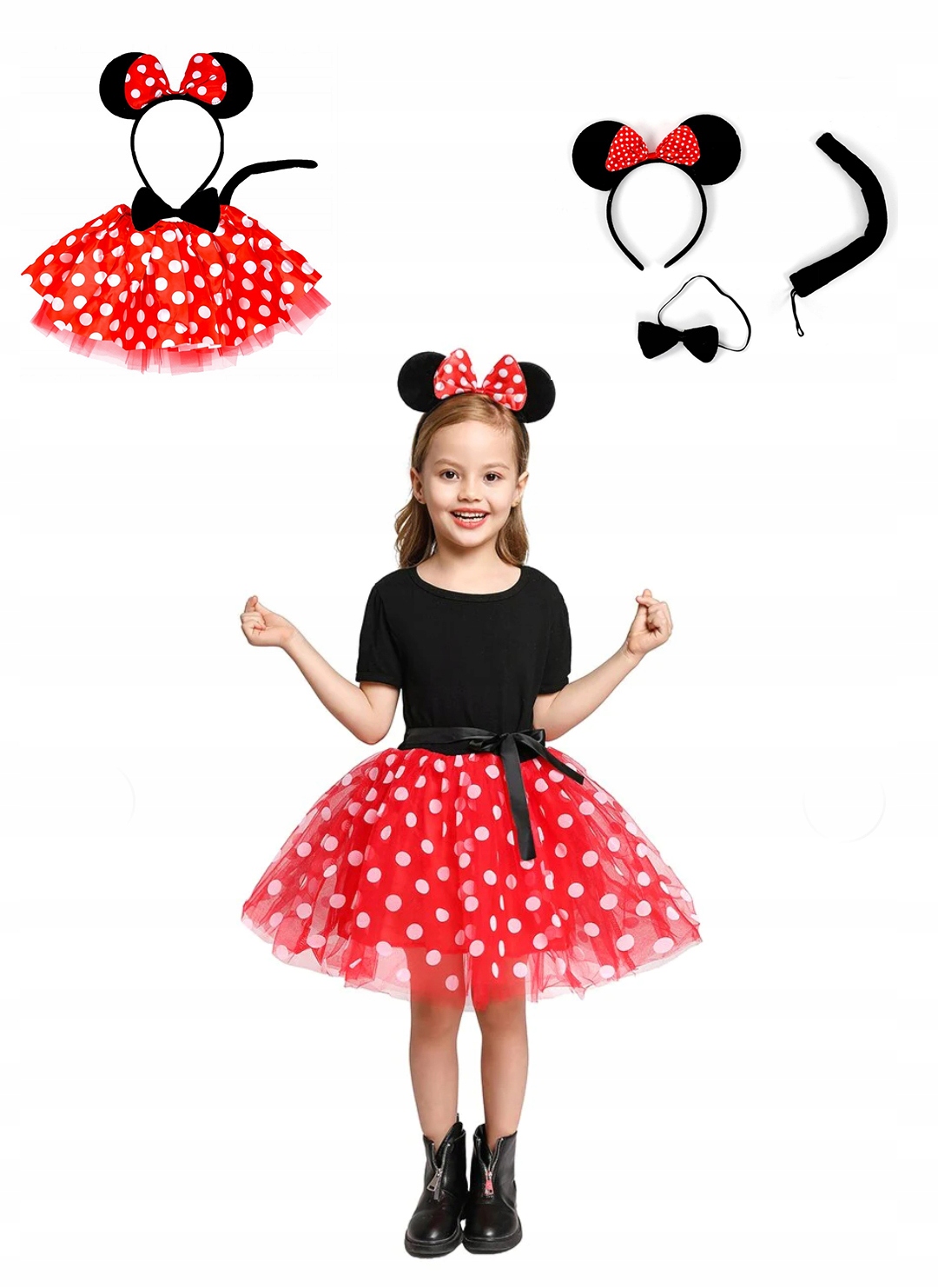 

Myszka Minnie Strój Przebranie Miki Bal Zestaw