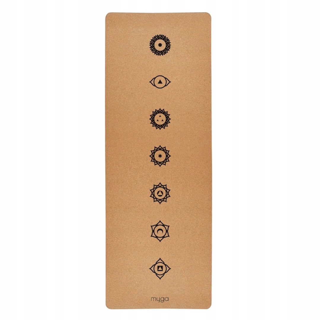 Korkowa mata do jogi myga Czakra 6mm XL 200 cm antypoślizgowa