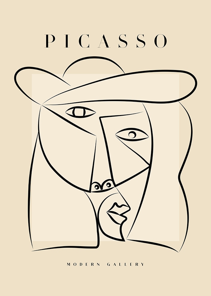 

Picasso abstrakcja twarz Plakat 21x30cm linia #707