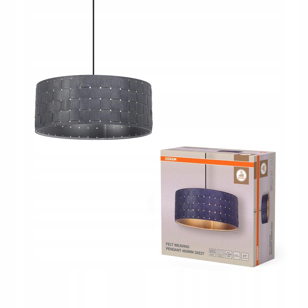Lampa Stropné závesné svietidlo 3x E27 Dekoratívna šedá dekorácia Osram