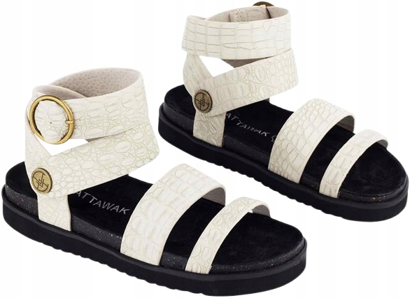 Chattawak Dámské Sandály S Kůží Béžové 36 J1A