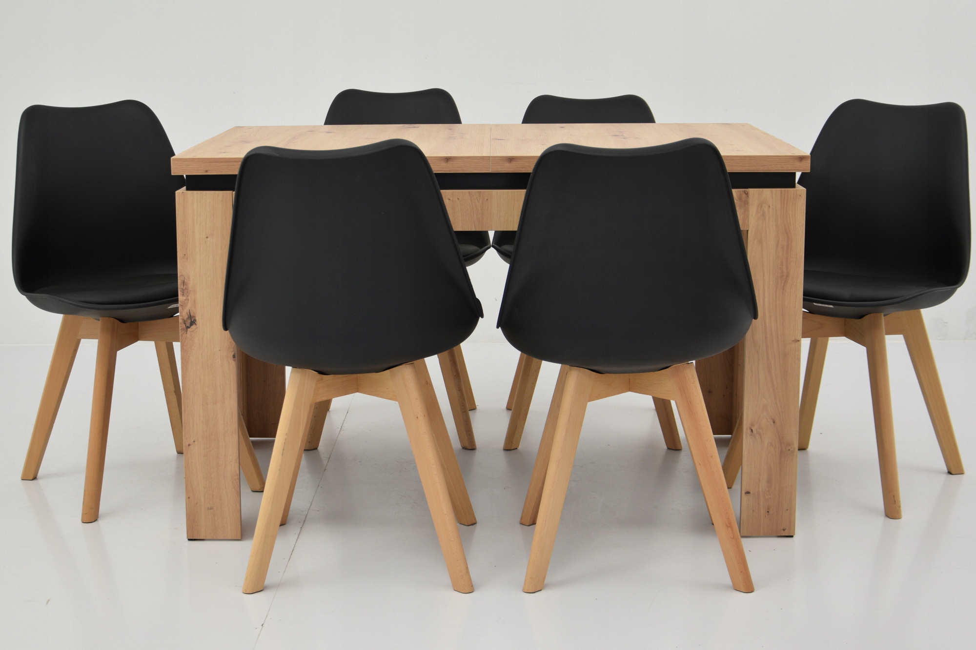 NOWOCZESNY Rozkładany stół 120 ARTISAN i 6 krzeseł Kształt blatu prostokątny