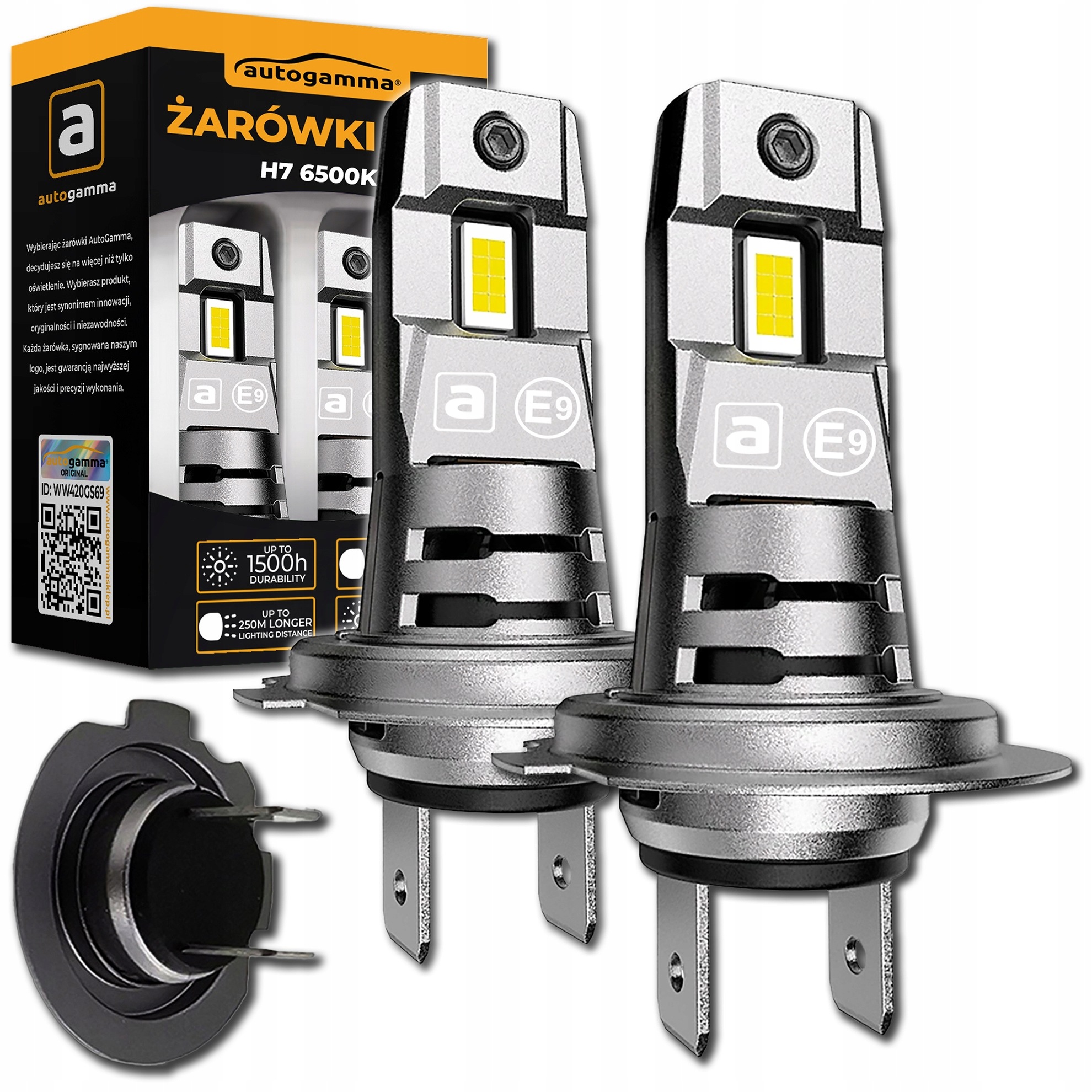 Led autožárovky H7 80W 35000 LM 6500K Slim Výkonné 1:1 +1000%