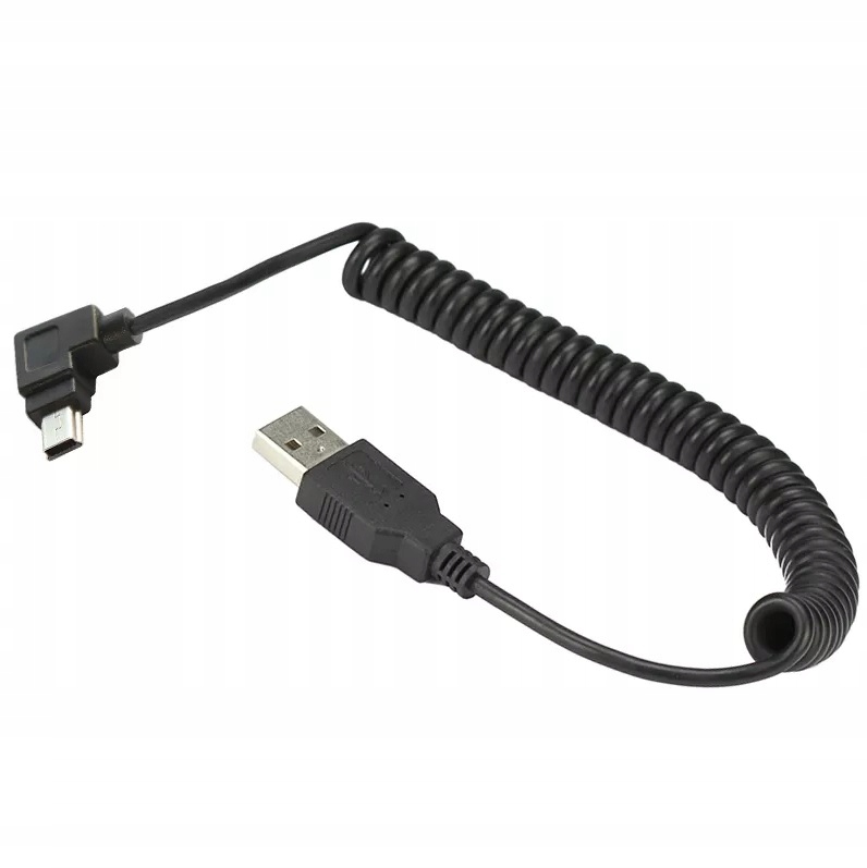 

Kabel kątowy Usb Mini Usb spirala Prawy 1,5m