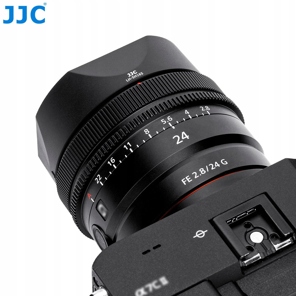 Jjc LH-SH165, Sluneční clona určená pro objektivy Sony Fe 24 mm F2,8 G (sel