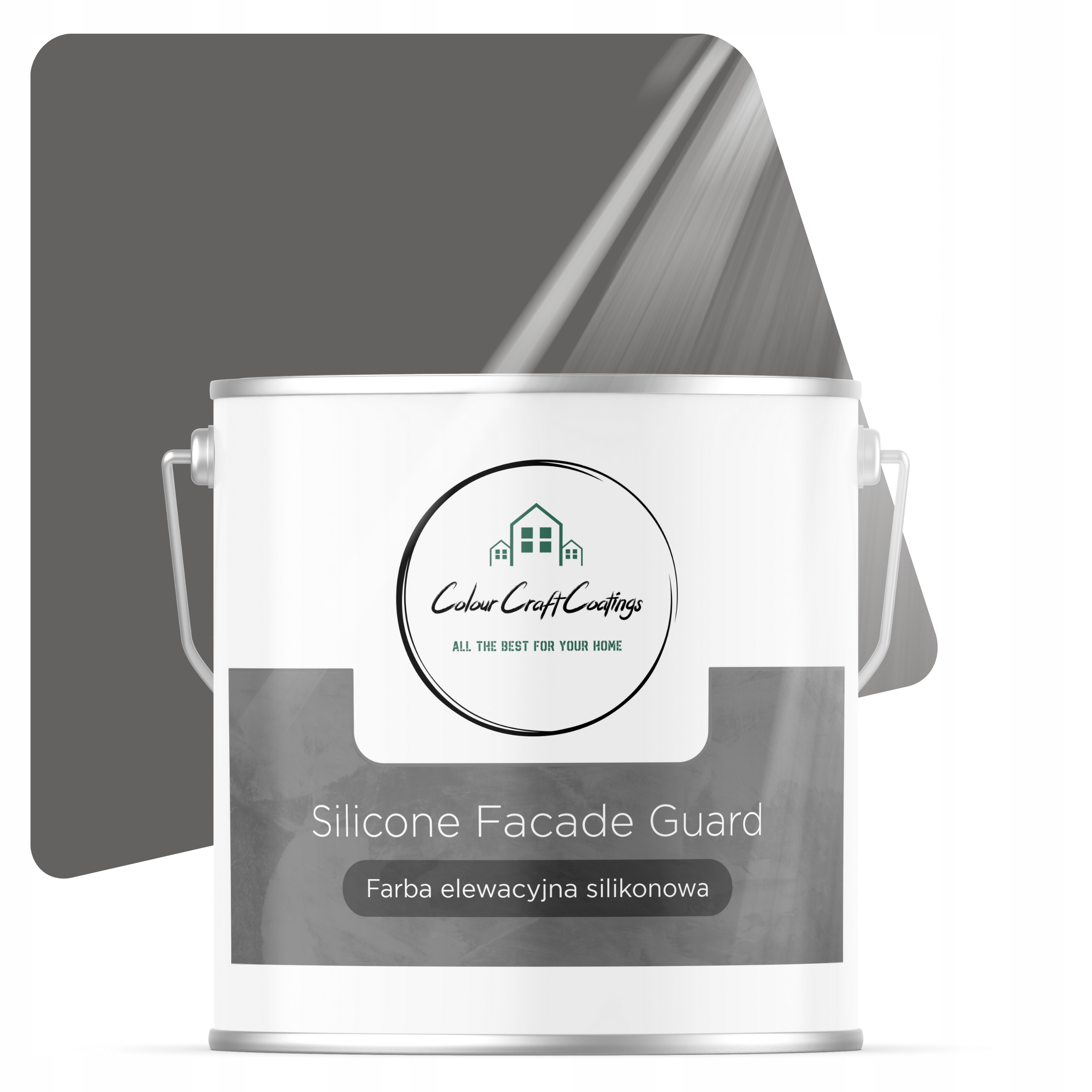 Fasádna Farba Vonkajšia Silikónová Antracitová 5 L F276