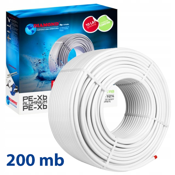 200mb Rura Pex Alupex Diamond 16x2mm Z Wkładką Aluminiową PE-Xb/AL/PE