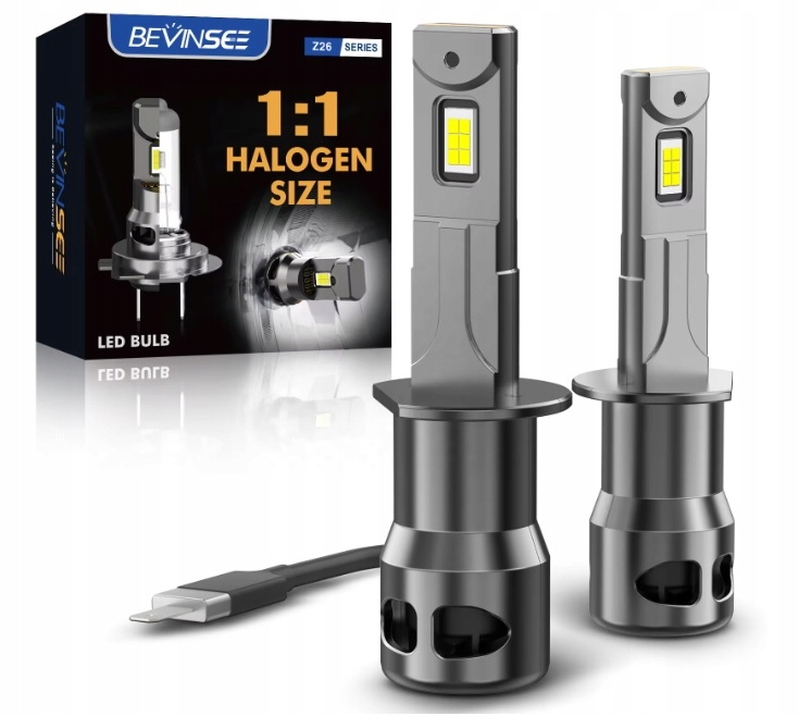 Led autožárovky H1 Bevinsee Canbus 6500K 400% Více světla