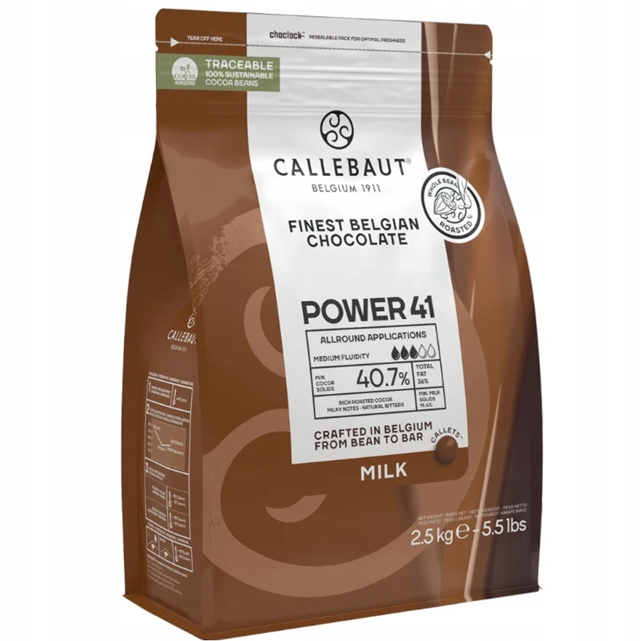 Callebaut czekolada mleczna Power 41 40,7% 2,5 kg 841 extra mleczna
